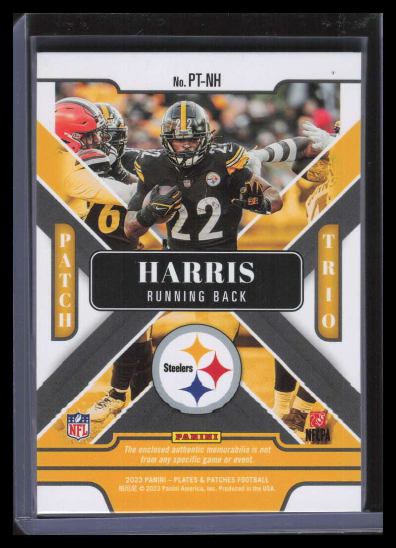 2023 Panini Plates and Patches Patches Trio 12 Najee Harris Triple Patch 24/99
