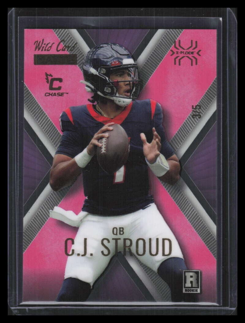 2023 Wild Card Matte Chase X-Plode Pink MXPCS C. J. Stroud Rookie 3/5
