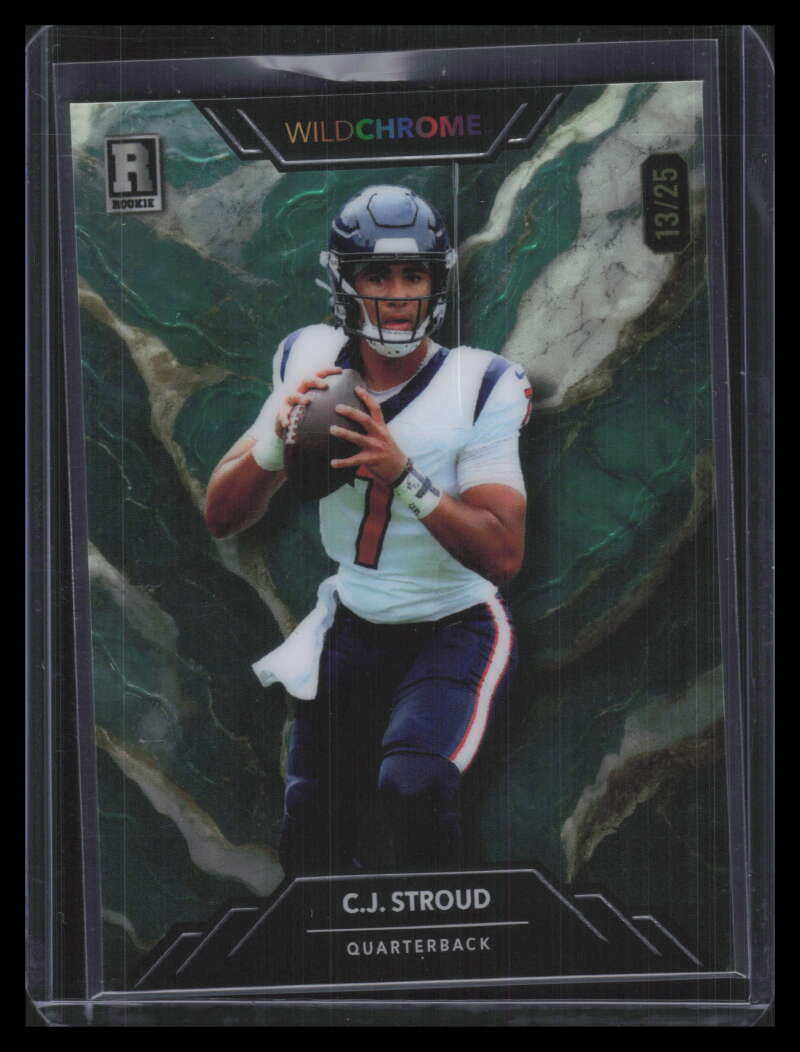 2023 Wild Card Wildchrome Pro-Look Marble Teal WCMPR C. J. Stroud Rookie 13/25