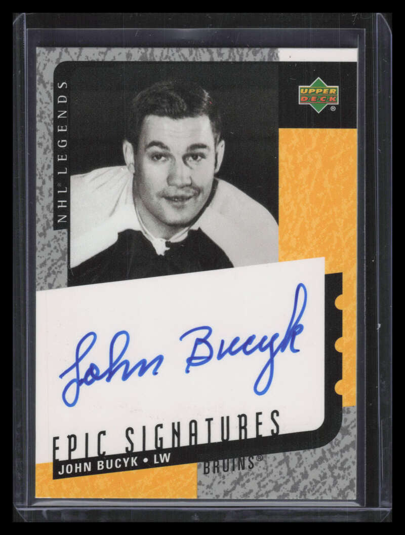 2000-01 Upper Deck Legends Epic Signatures JB John Johnny Bucyk Auto