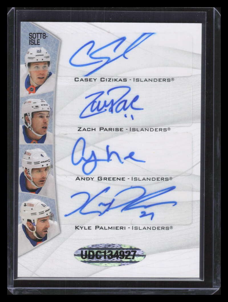 2021-22 SP Authentic Sign of the Times Eights Parise Bailey Lee Sorokin Auto 2/5