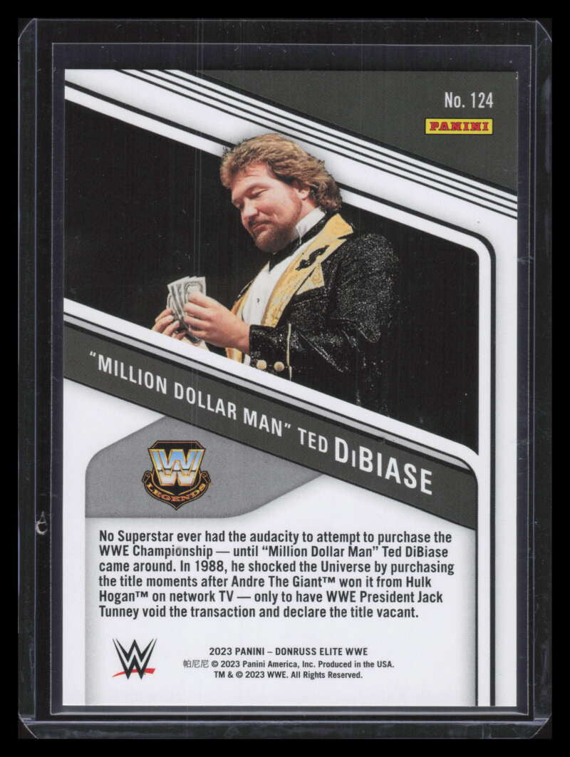 2023 Donruss Elite Aspirations Swirl 124 Million Dollar Man Ted DiBiase 17/75