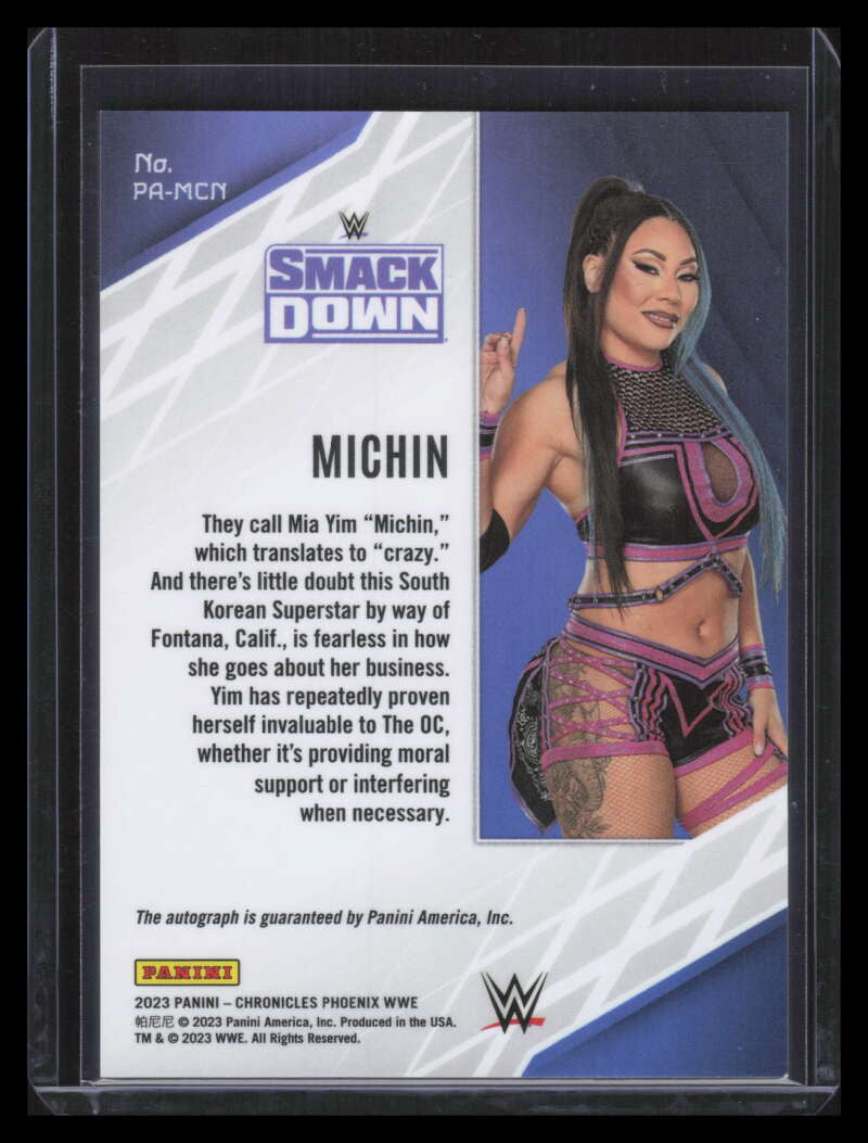 2023 Panini Chronicles WWE Phoenix Autographs Red 4 Michin Auto