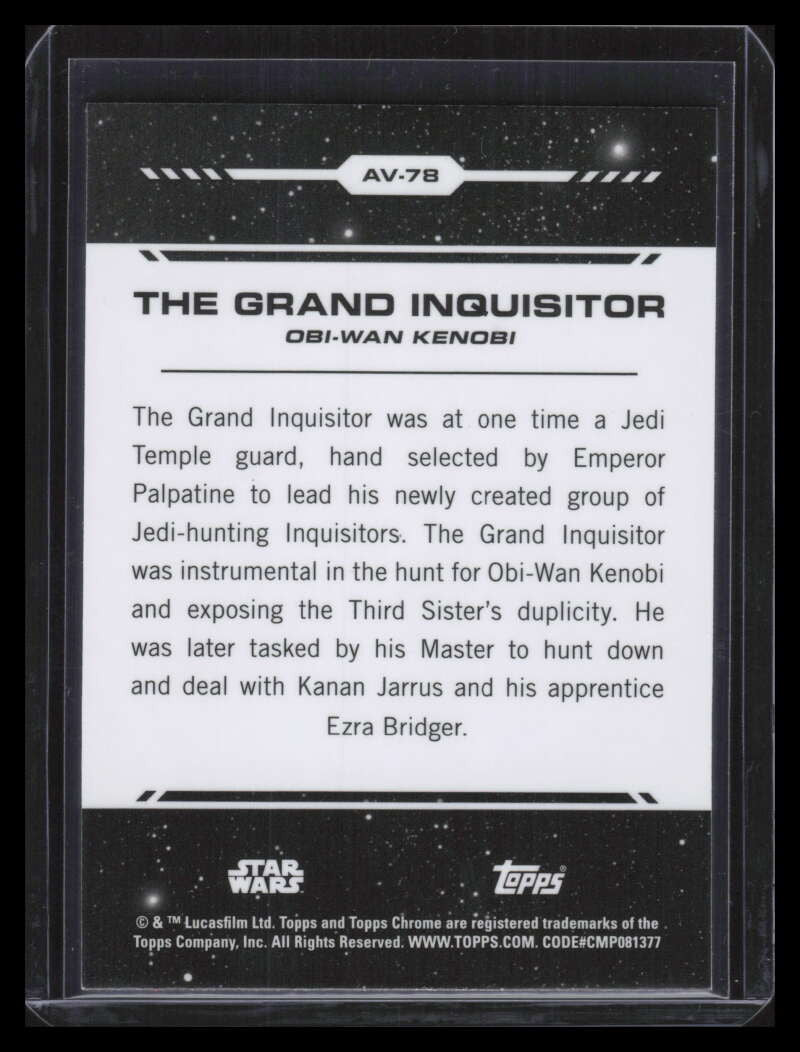 2024 Topps Chrome Star Wars Aurebesh SPs av78 The Grand Inquisitor 42/99