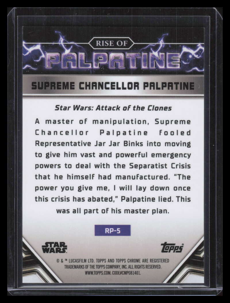 2024 Topps Chrome Star Wars Rise of Palpatine Red Refractor rp5 Emergency 5/5