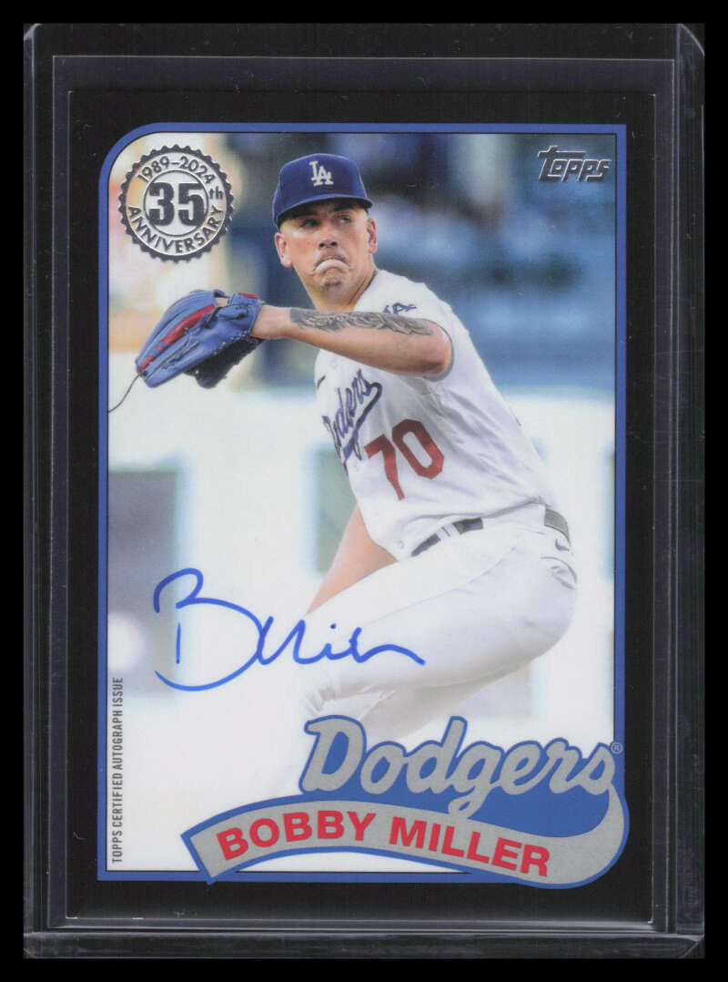 2024 Topps '89 Topps Autographs Black 89babm Bobby Miller Auto 39/199