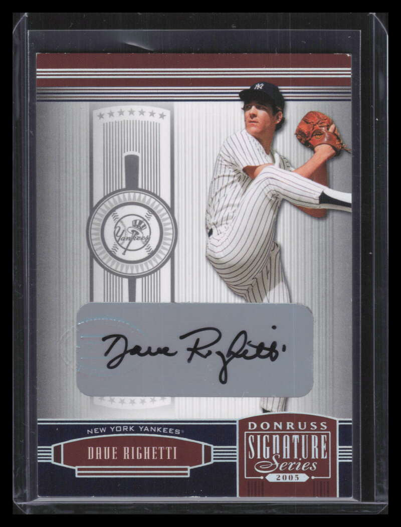 2005 Donruss Signature Autograph Silver 83 Dave Righetti Auto /800