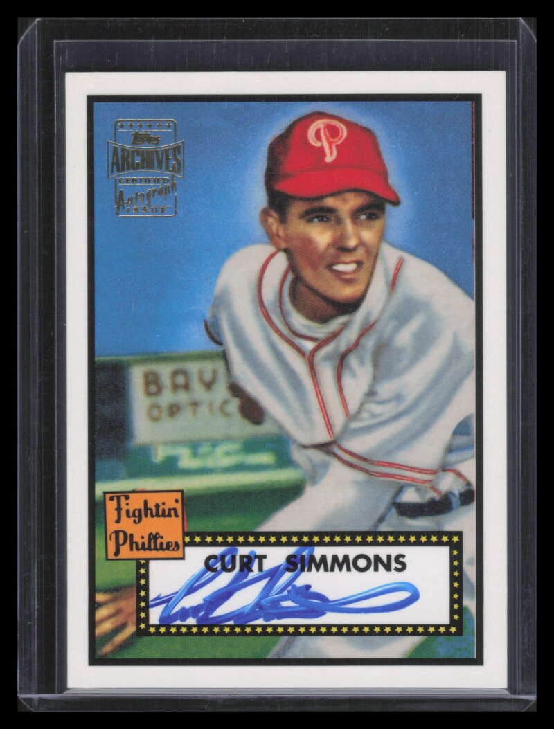 2001 Topps Archives Autographs taa28 Curt Simmons Auto