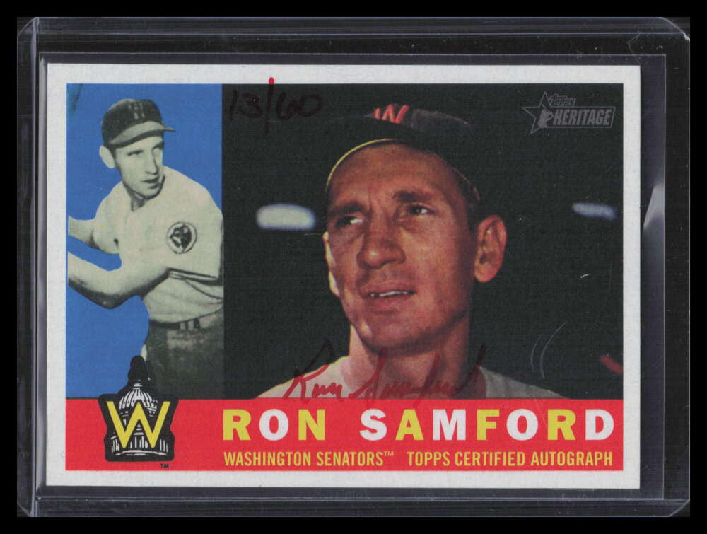 2009 Topps Heritage Real One Autographs Red Ink RS Ron Samford Auto 13/60