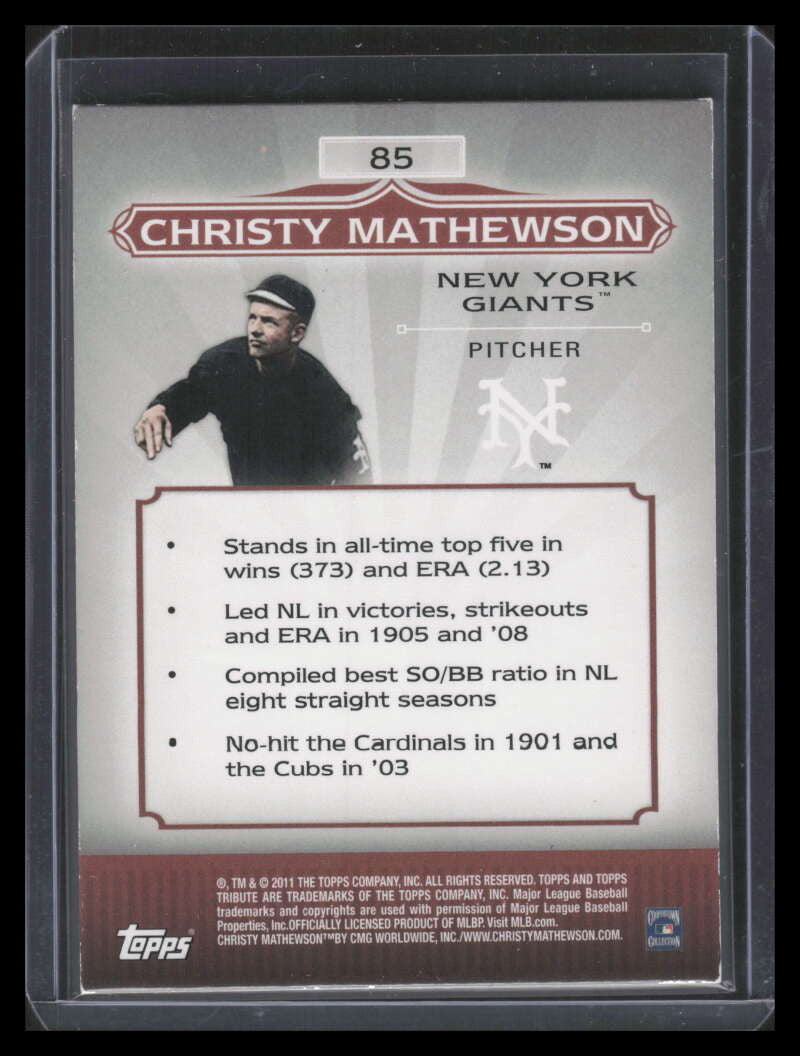 2011 Topps Tribute Green 85 Christy Mathewson 64/75