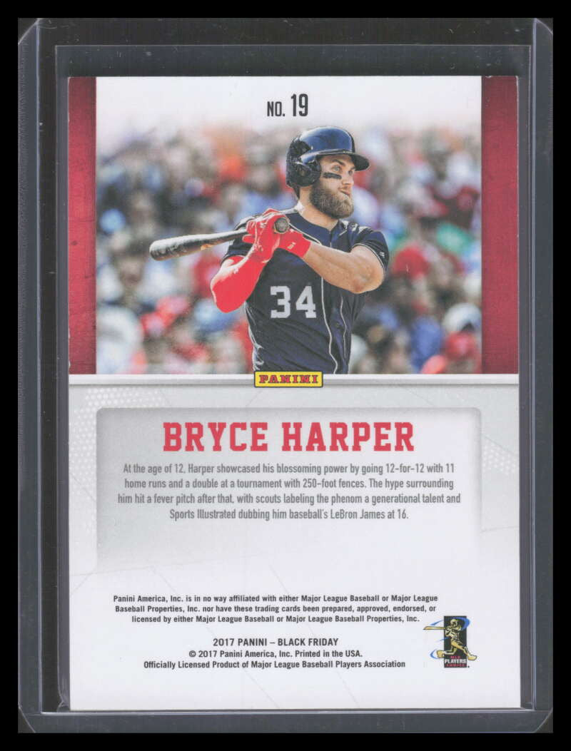 2017 Panini Black Friday Decoy 19 Bryce Harper 31/50