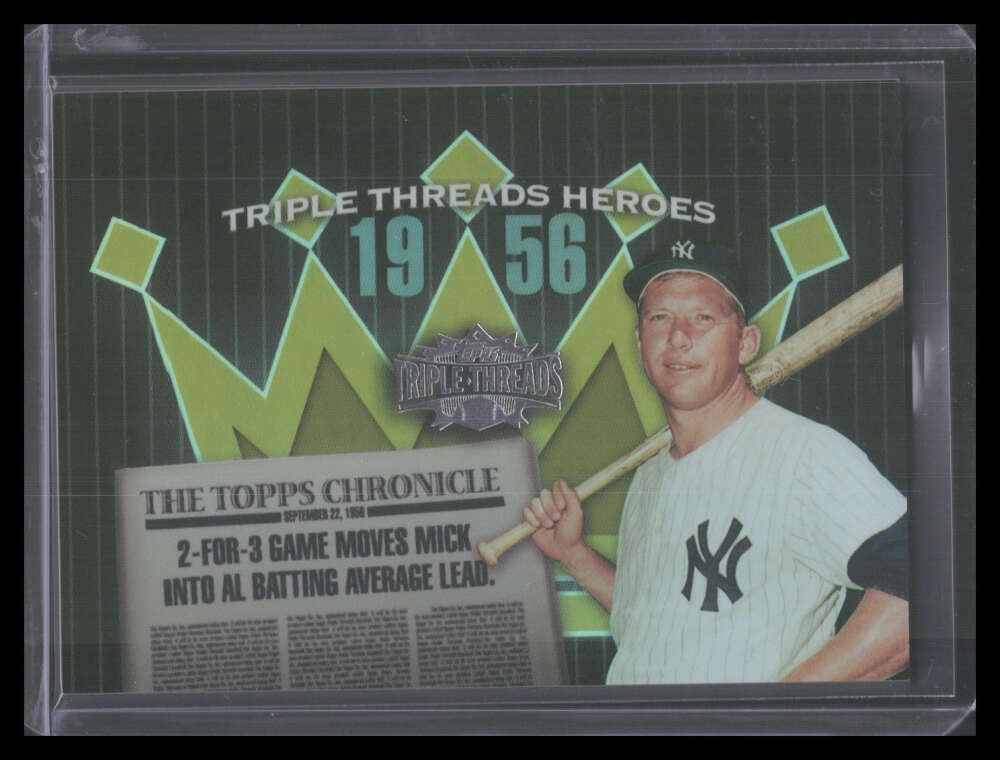 2006 Topps Triple Threads Heroes 56mm7 Mickey Mantle