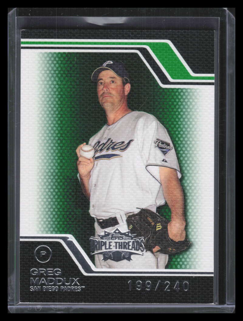 2008 Topps Triple Threads Emerald 13 Greg Maddux 199/240