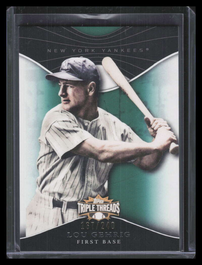2009 Topps Triple Threads Emerald 12 Lou Gehrig 167/240