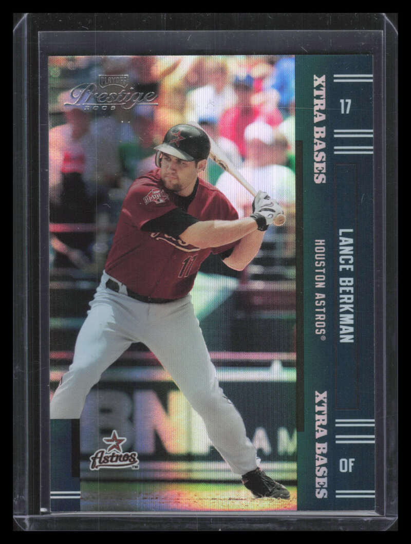 2005 Playoff Prestige Xtra Bases Green 117 Lance Berkman 11/50
