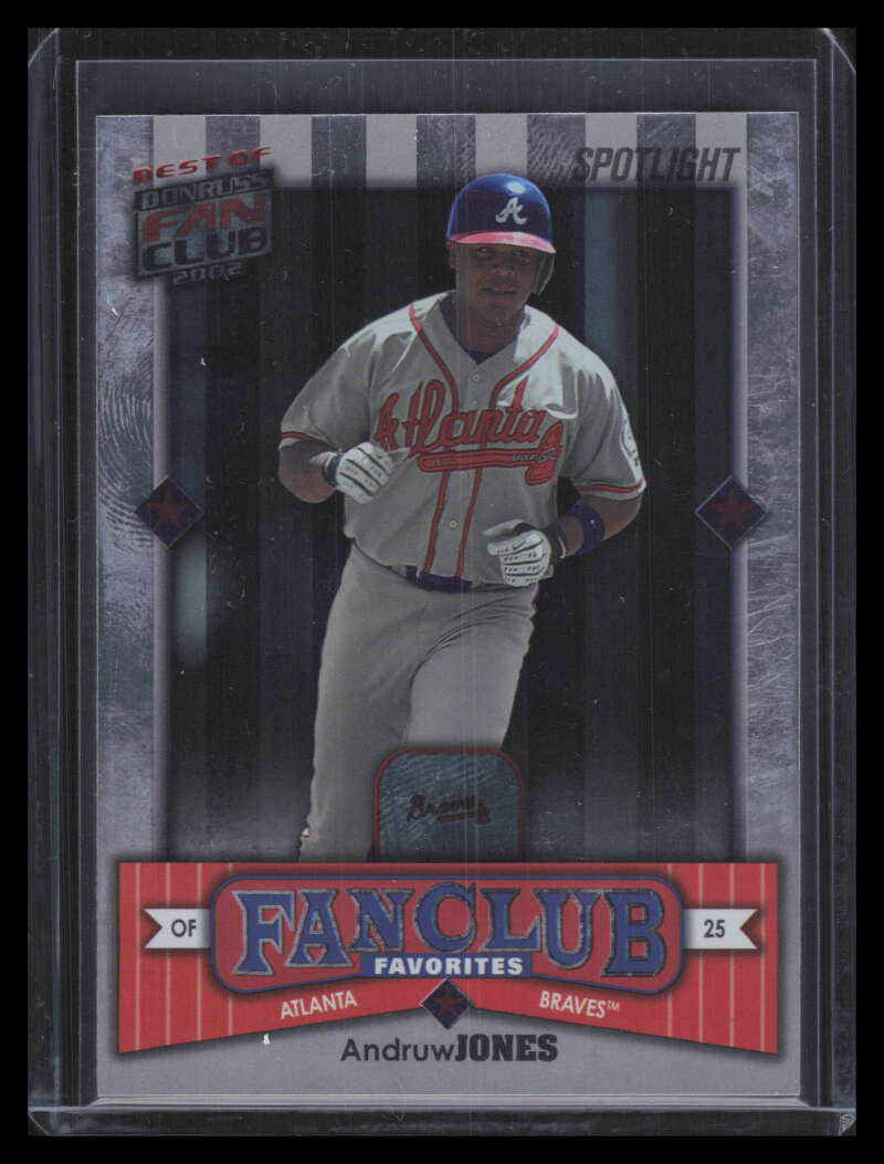 2002 Donruss Best of Fan Club Spotlight 276 Andrus Jones FC 68/100 Favorites