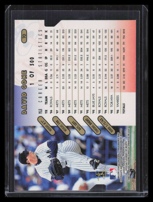 1997 Donruss Gold Press Proofs 70 David Cone /500