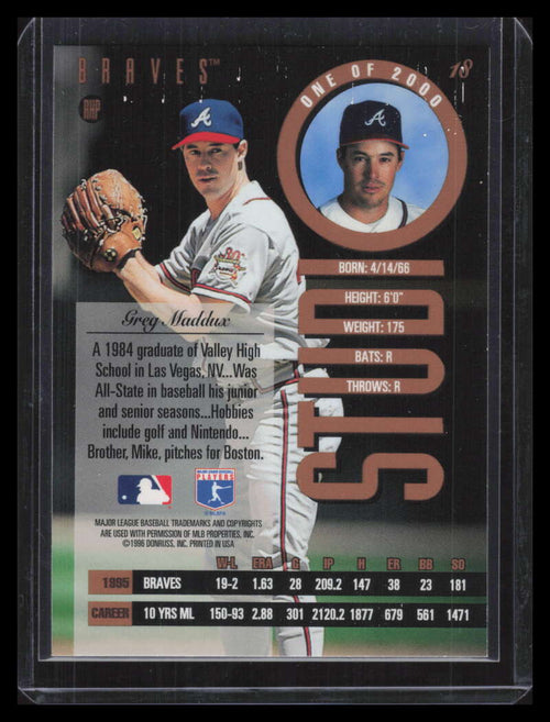 1996 Studio Bronze Press Proofs 18 Greg Maddux /2000