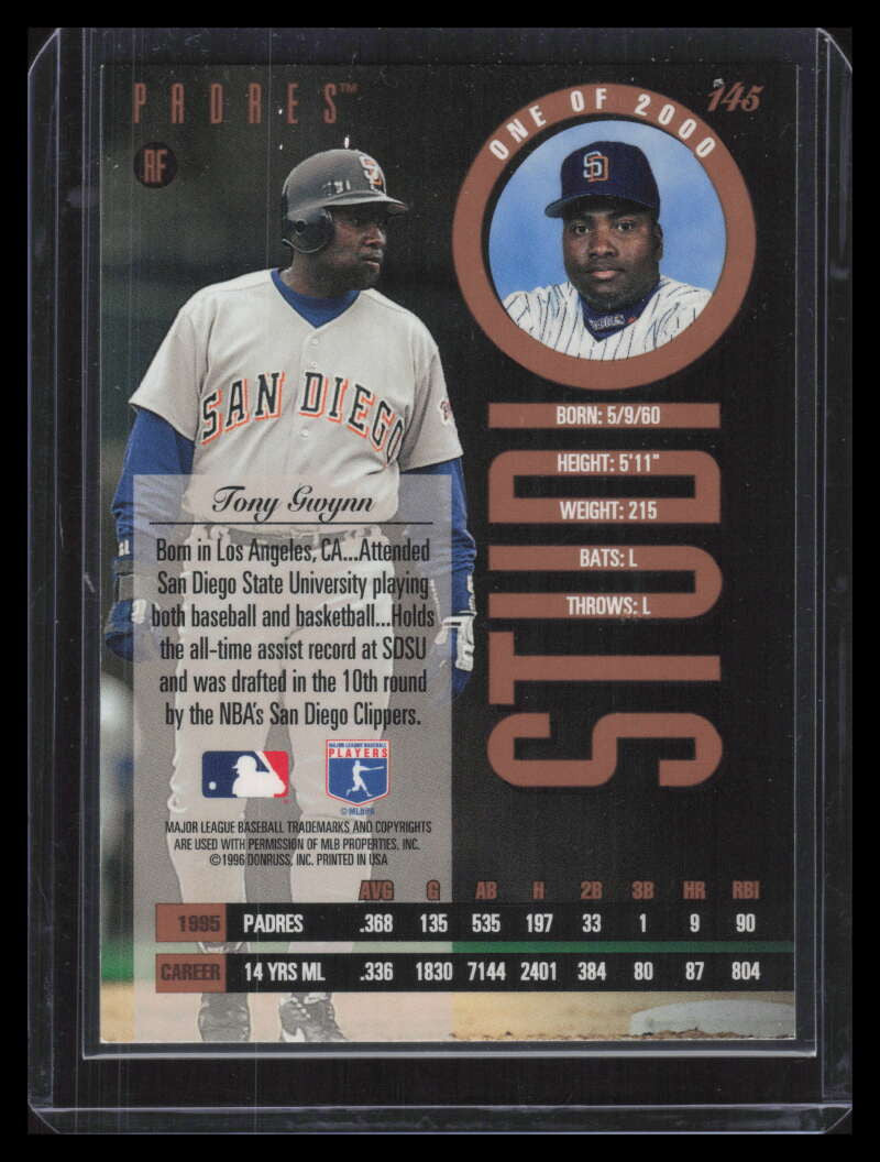 DELETE 151182 1996 Studio Bronze Press Proofs 145 Tony Gwynn /2000