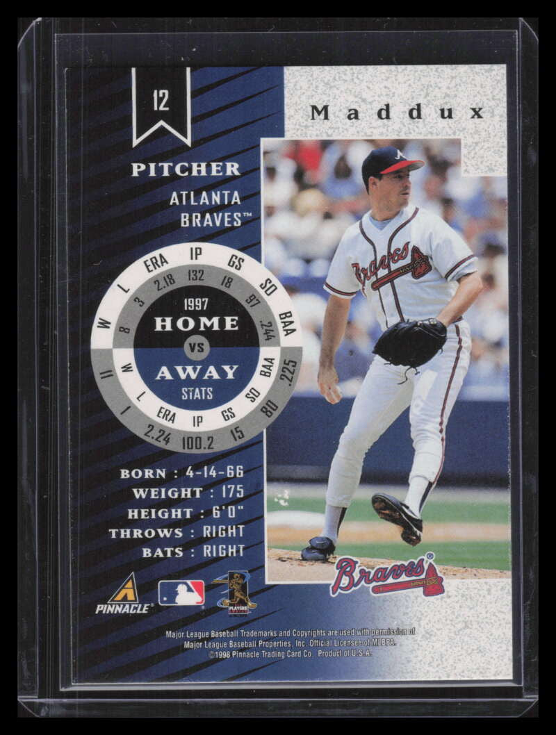 1998 Zenith Z-Silver 12 Greg Maddux