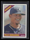 2015 Topps Heritage Gum Stained Back 462 Felix Hernandez