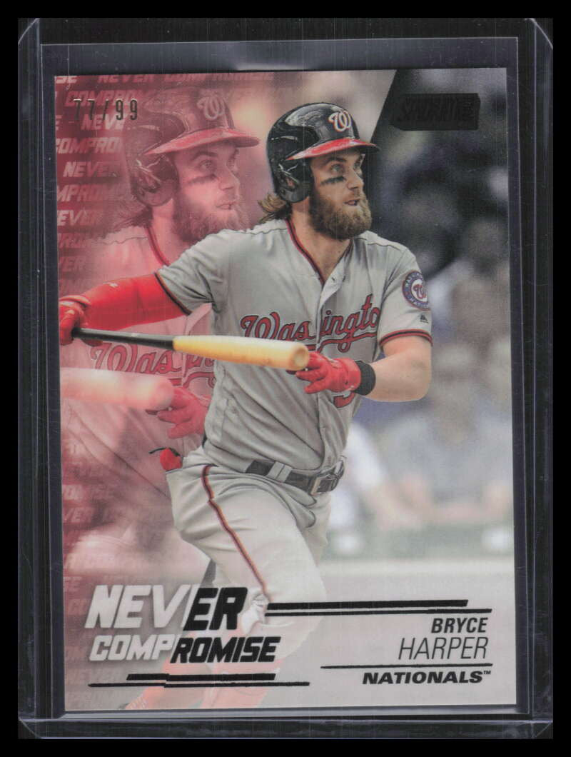 2018 Stadium Club Never Compromise Black NCBH Bryce Harper 77/99
