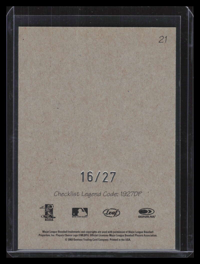 2004 Leaf Exhibits 1927 Donruss-Playoff 21 Jason Giambi 16/27