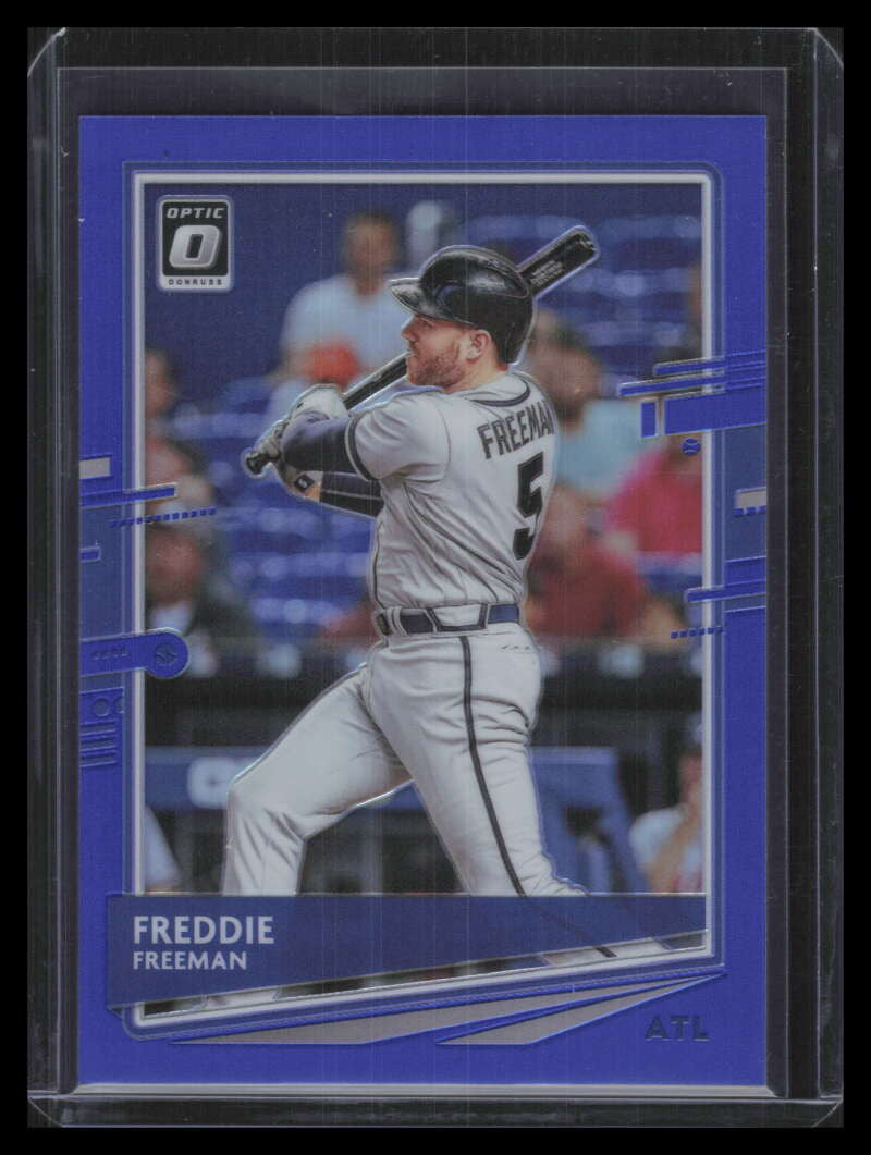 2020 Donruss Optic Blue Refractor 168 Freddie Freeman 50/75
