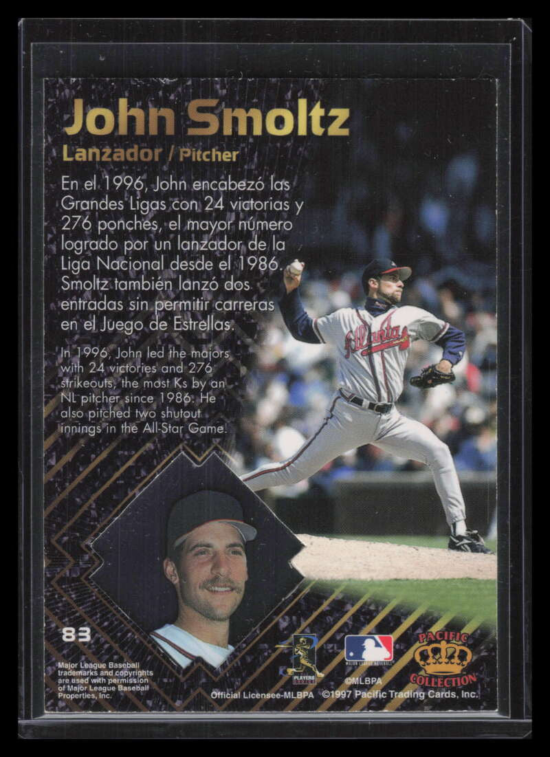 1997 Pacific Prisms Light Blue 83 John Smoltz