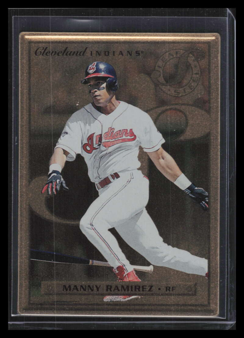 1996 Leaf Preferred Steel Gold 77 Manny Ramirez
