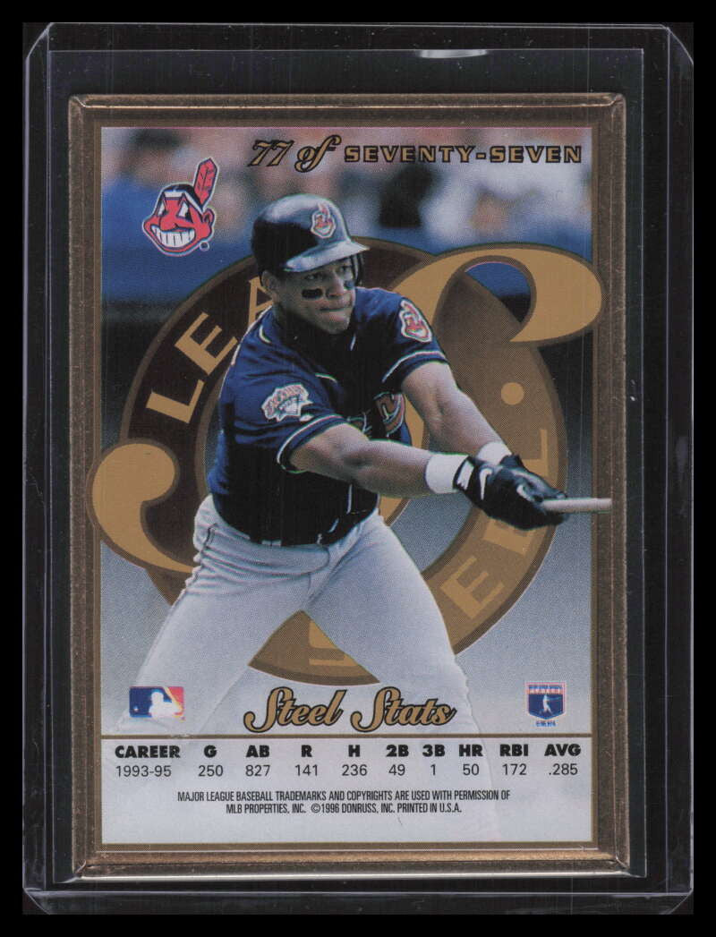 1996 Leaf Preferred Steel Gold 77 Manny Ramirez