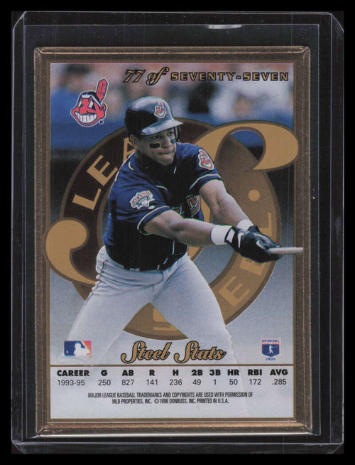 1996 Leaf Preferred Steel Gold 77 Manny Ramirez