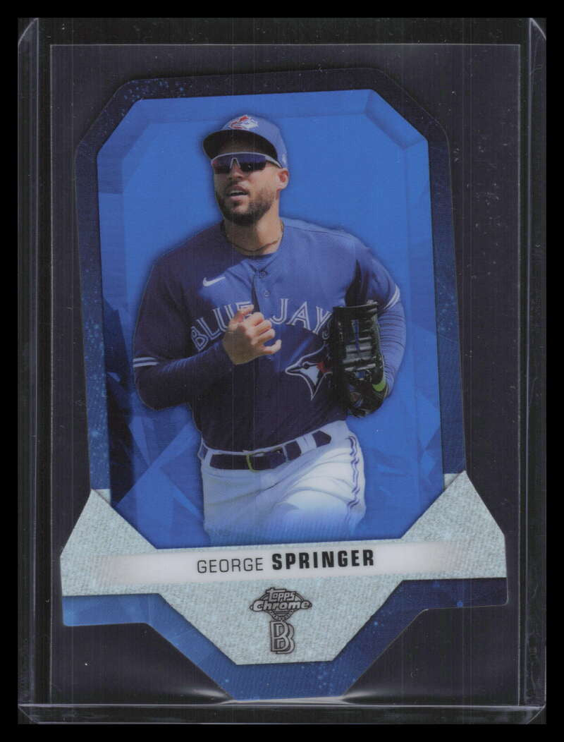 2021 Topps Chrome Baller Diamond Die Cuts Blue Refractor George Springer 73/75
