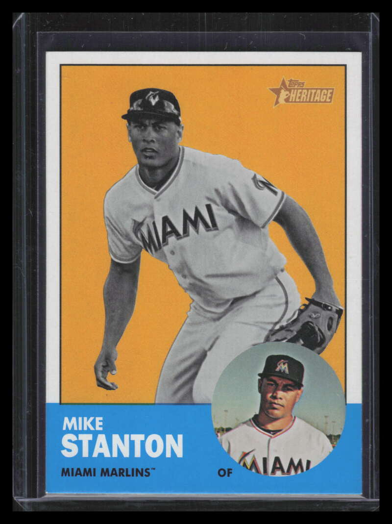 2012 Topps Heritage 483b Mike Giancarlo Stanton BW Black and White Color Swap SP