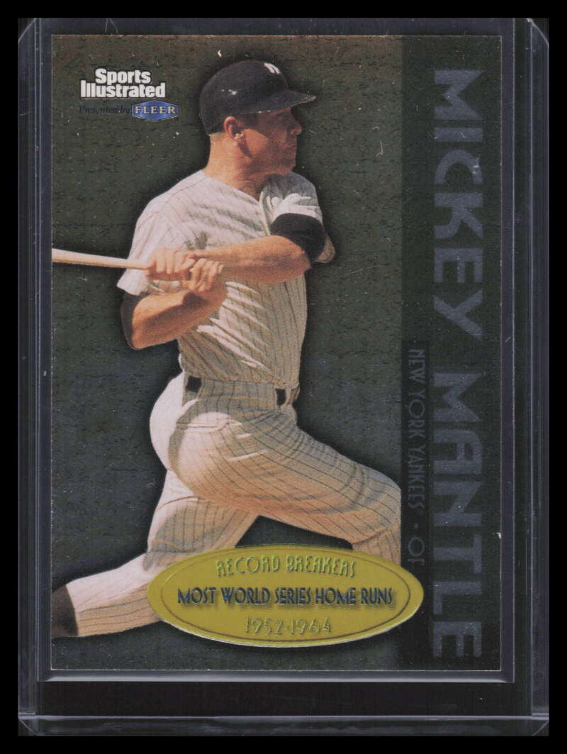 1999 Sports Illustrated Greats of the Game Record Breakers 1 Mickey Mantle