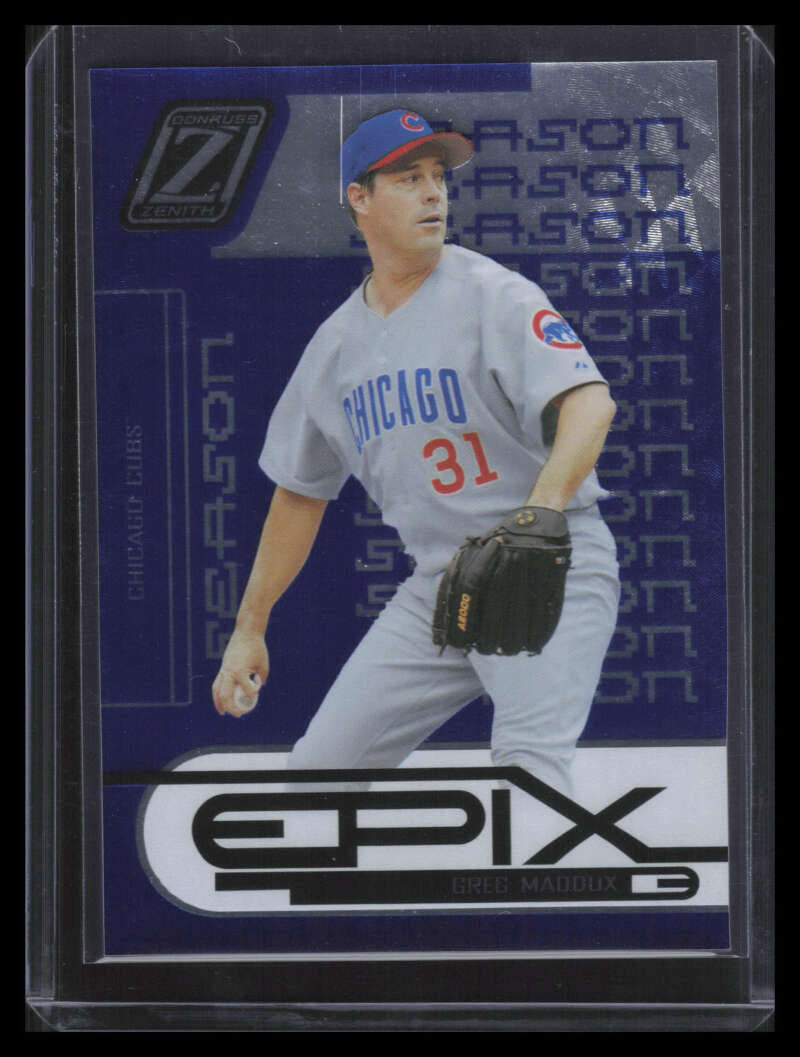 2005 Zenith Epix Blue Season 19 Greg Maddux 127/250
