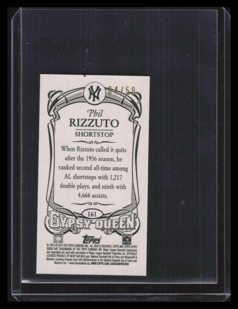 2014 Topps Gypsy Queen Mini Sepia 161 Phil Rizzuto 4/50