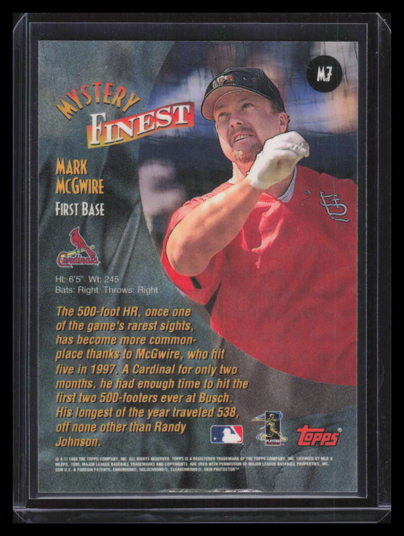 1998 Topps Mystery Finest Borderless m7 Mark McGwire 140241