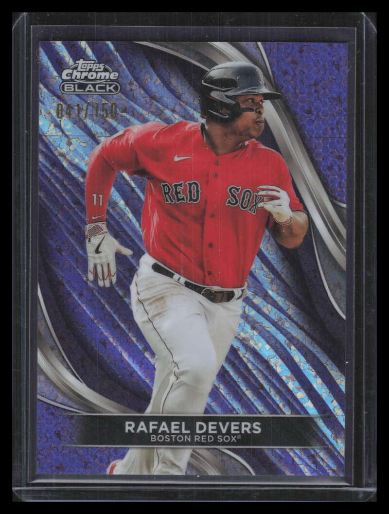 2024 Topps Chrome Black Purple Mini-Diamond Refractor 39 Rafael Devers 41/150