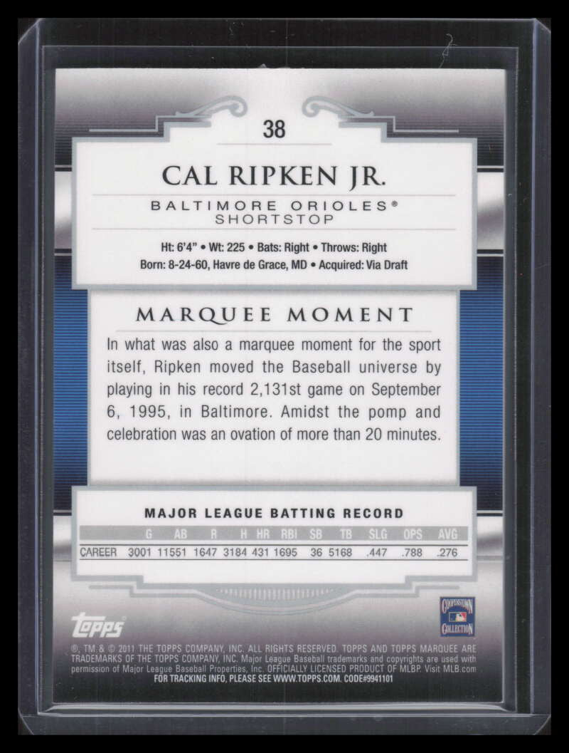 DELETE 151375 2011 Topps Marquee Copper 38 Cal Ripken Jr. 154/199