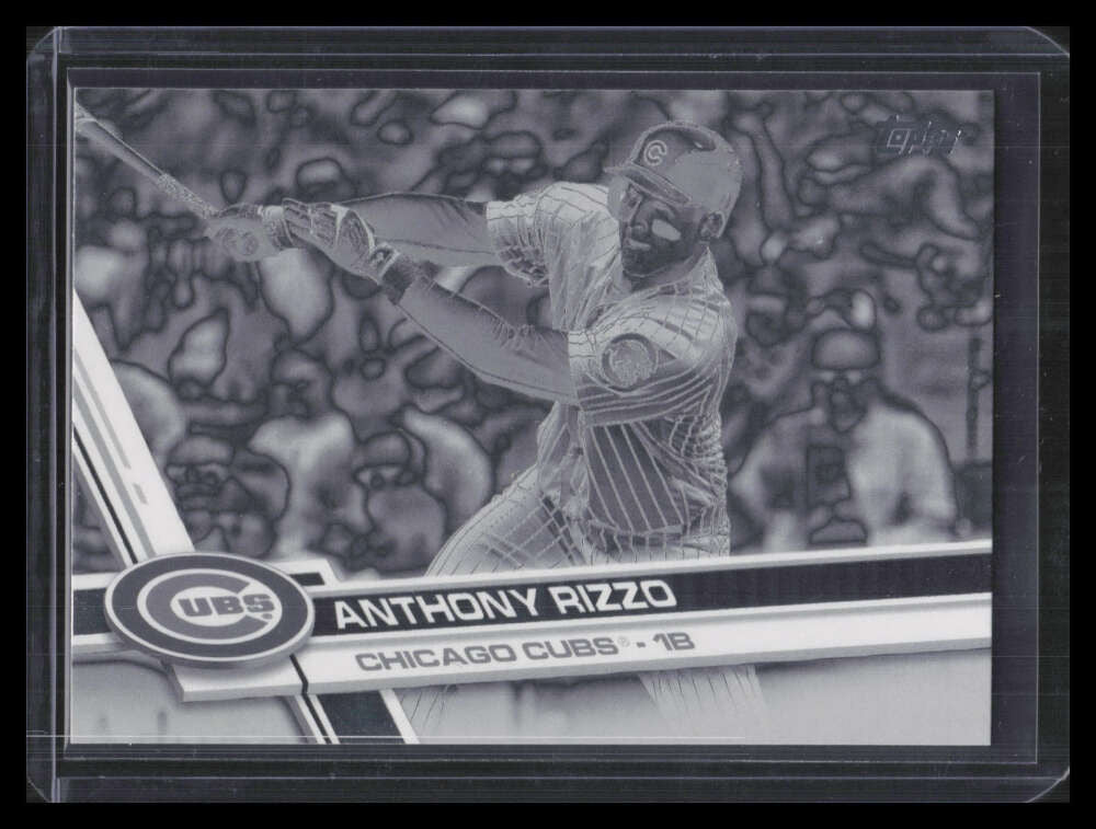 2017 Topps Black and White Negative 500 Anthony Rizzo