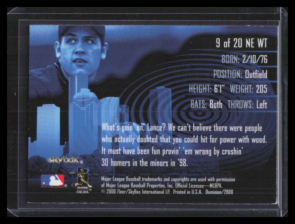 2000 SkyBox Dominion New Era Warp Tek 9 Lance Berkman