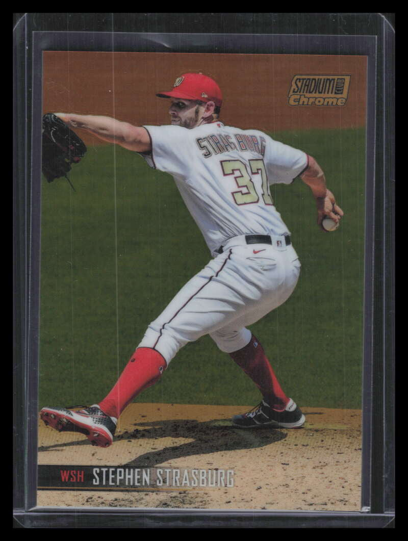 2021 Stadium Club Chrome Gold Refractor 58 Stephen Strasburg 15/50