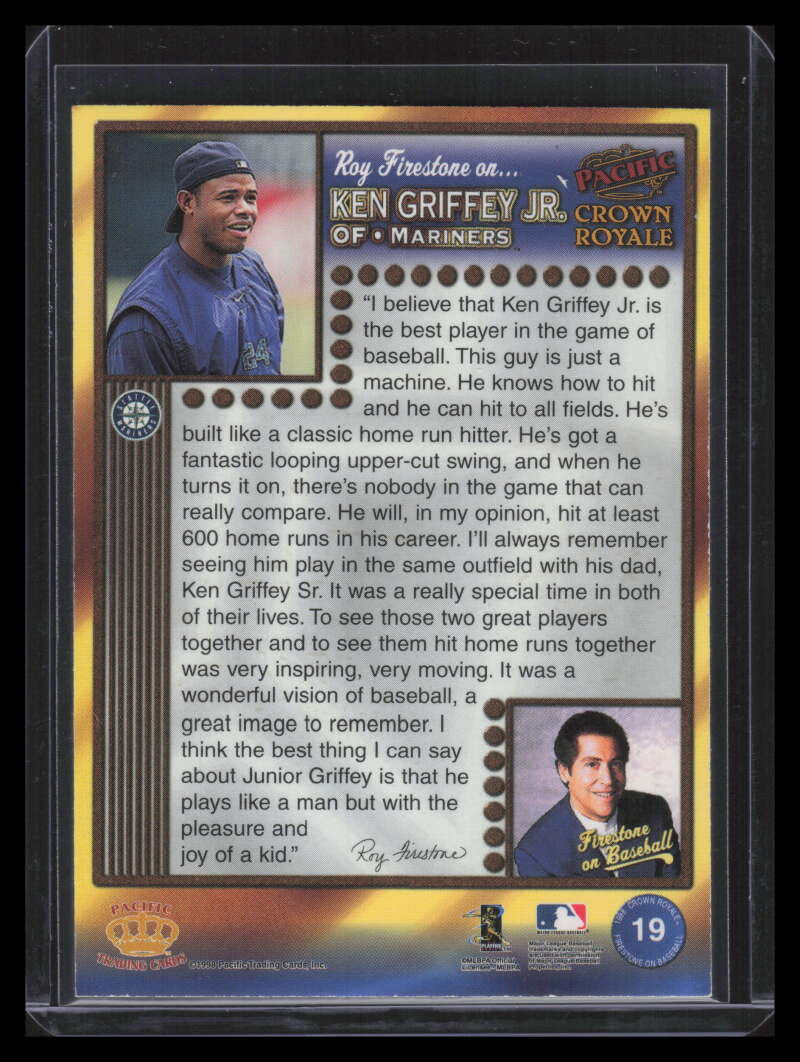 DELETE 151402 1998 Crown Royale Roy Firestone on Baseball 19 Ken Griffey Jr.