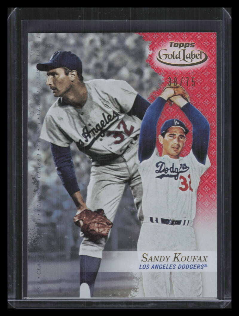 2017 Topps Gold Label Class 1 Red 35 Sandy Koufax 38/75