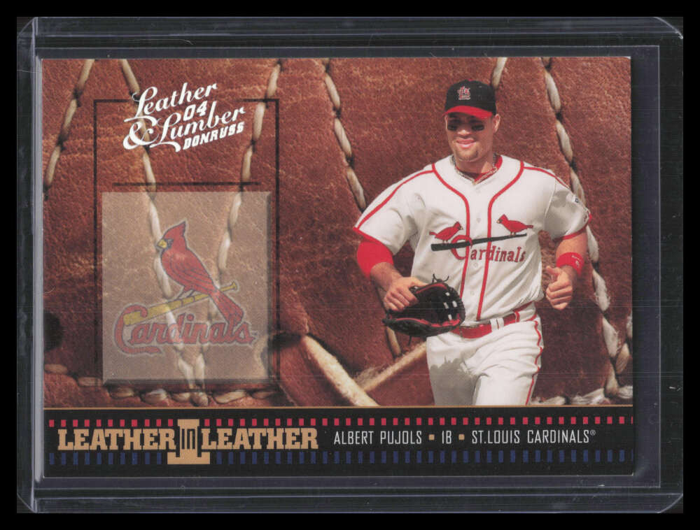 2004 Leather and Lumber Leather in Leather Silver 21 Albert Pujols 57/100