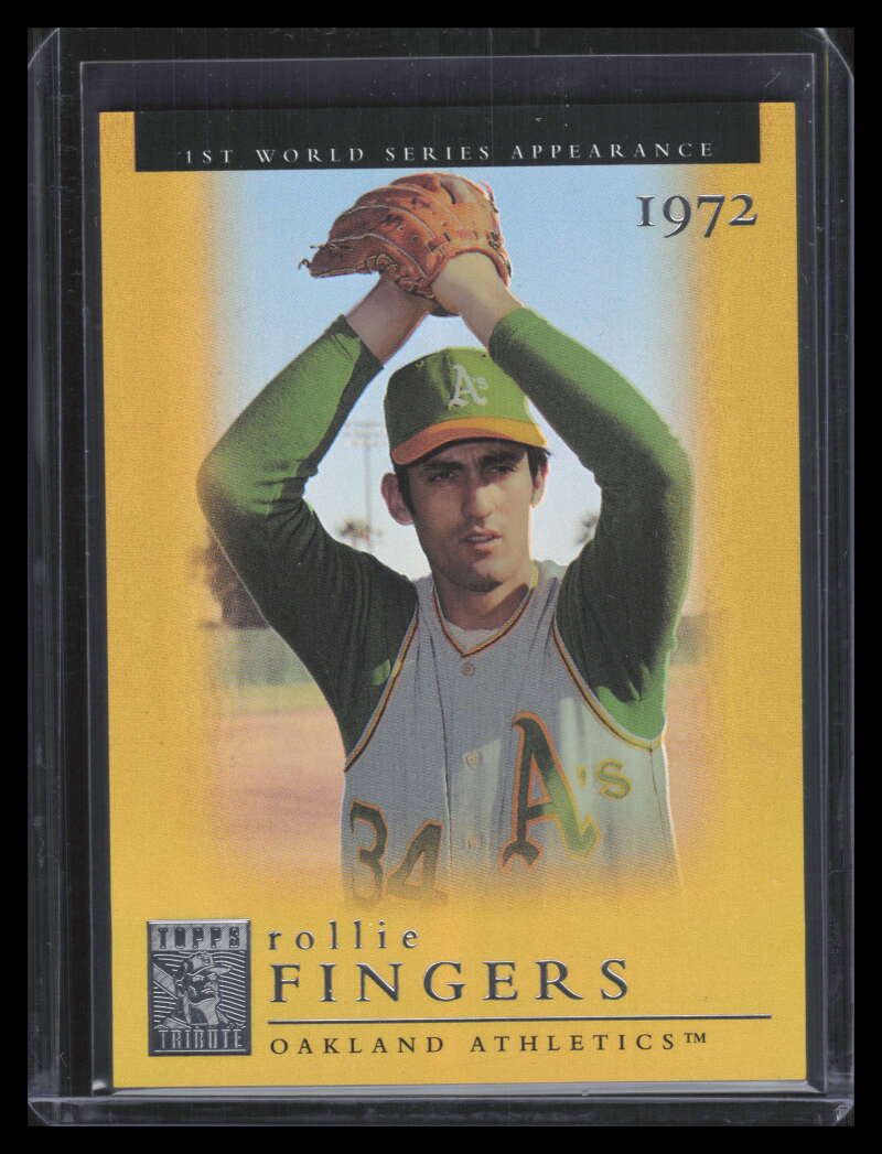 2003 Topps Tribute World Series Gold 21 Rollie Fingers 72 21/100 1972