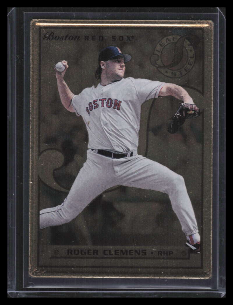 1996 Leaf Preferred Steel Gold Promos 63 Roger Clemens Promotional