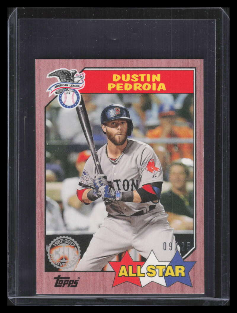 2017 Topps On Demand Mini '87 Topps Red 87124 Dustin Pedroia 9/25