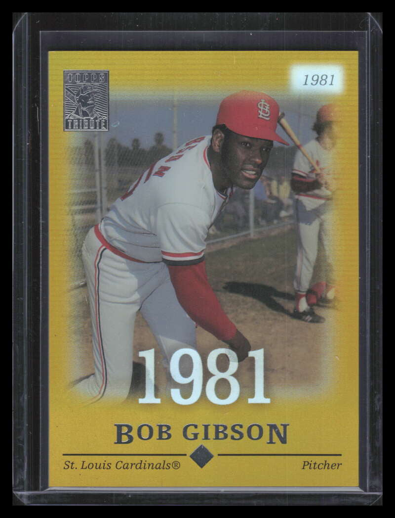 2004 Topps Tribute HOF Gold 47 Bob Gibson 53/81